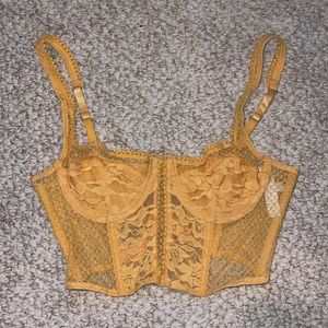 Urban Outfitters Yellow Corset Top